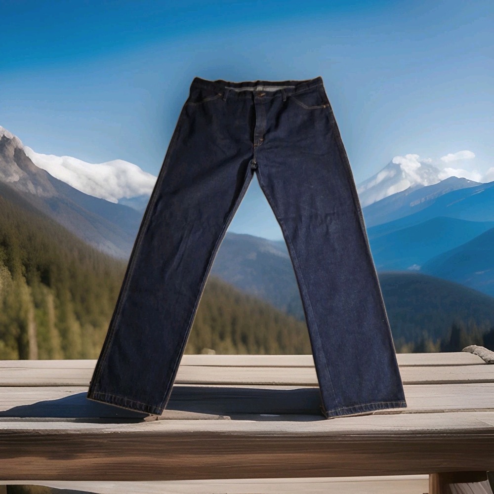 Mens Rustler 42x32 Regular Fit 100% Cotton Blue Jeans 0092